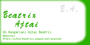 beatrix ajtai business card